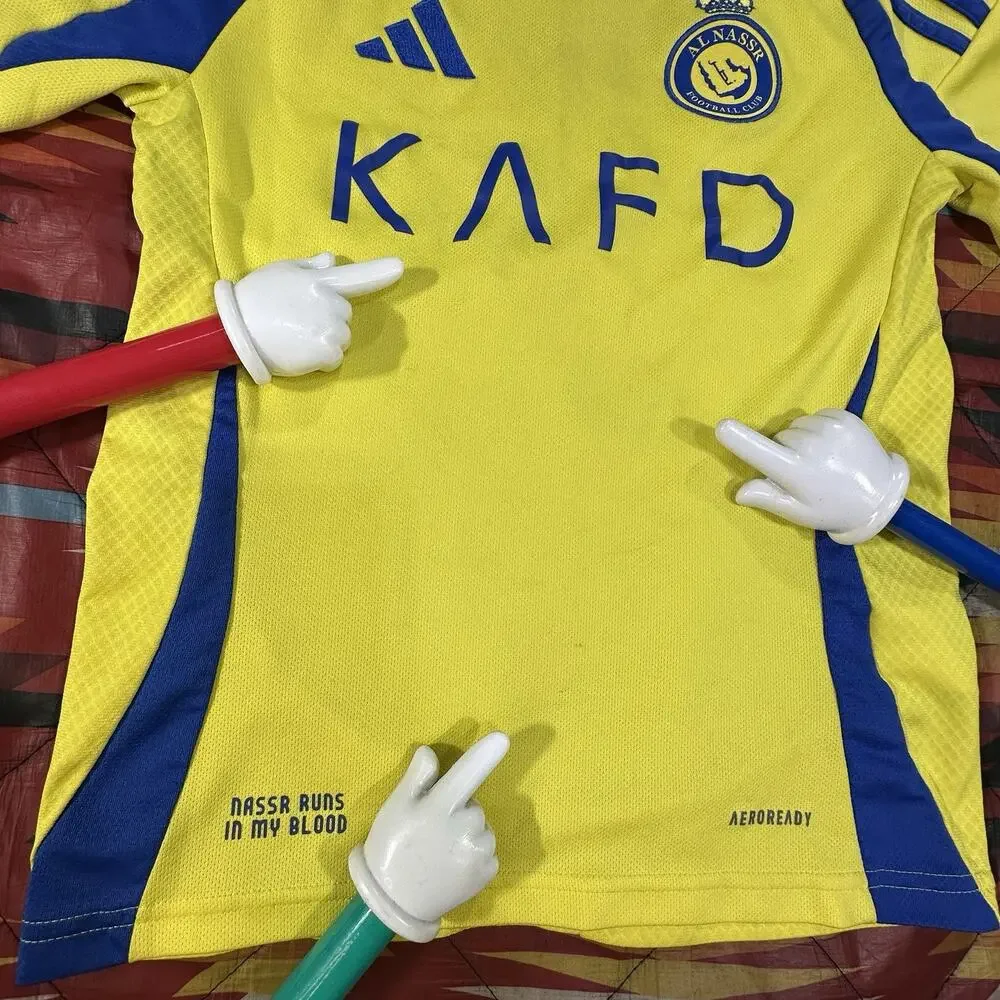Adidas Jersey Youth Size 9-10Y Yellow Ronaldo #7 Al-Nassr FC 24/25 Home Soccer